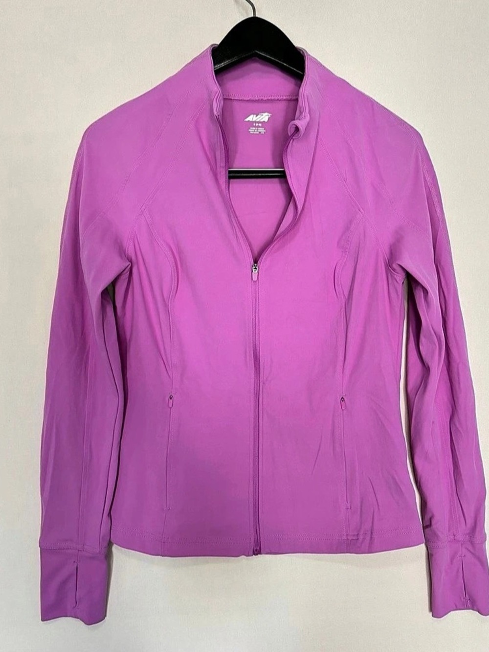 Avia Women's SoftSculpt Zip Up Active Jacket S Pink Workout Running Barbiecore